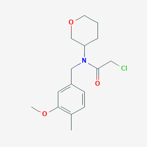 molecular formula C16H22ClNO3 B2553064 2-Chloro-N-[(3-methoxy-4-methylphenyl)methyl]-N-(oxan-3-yl)acetamide CAS No. 2411244-56-7