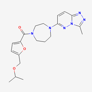 [4-(3-Methyl-[1,2,4]triazolo[4,3-b]pyridazin-6-yl)-1,4-diazepan-1-yl]-[5-(propan-2-yloxymethyl)furan-2-yl]methanone