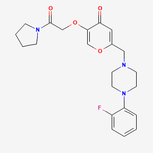 2-[[4-(2-Fluorophenyl)piperazin-1-yl]methyl]-5-(2-oxo-2-pyrrolidin-1-ylethoxy)pyran-4-one