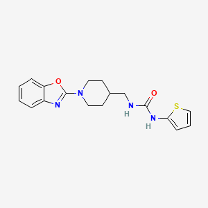 molecular formula C18H20N4O2S B2553085 1-((1-(苯并[d]恶唑-2-基)哌啶-4-基)甲基)-3-(噻吩-2-基)脲 CAS No. 1797285-75-6