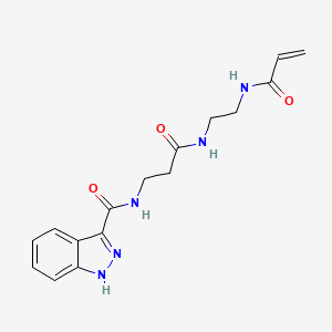 N-[3-Oxo-3-[2-(prop-2-enoylamino)ethylamino]propyl]-1H-indazole-3-carboxamide