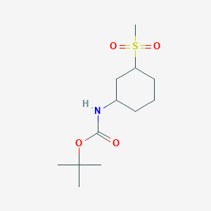 molecular formula C12H23NO4S B2553099 tert-butyl N-(3-methanesulfonylcyclohexyl)carbamate CAS No. 1396968-25-4