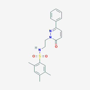 molecular formula C21H23N3O3S B2553102 2,4,5-trimethyl-N-(2-(6-oxo-3-phenylpyridazin-1(6H)-yl)ethyl)benzenesulfonamide CAS No. 921580-43-0