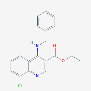 molecular formula C19H17ClN2O2 B255311 ethyl 4-(benzylamino)-8-chloro-3-quinolinecarboxylate 