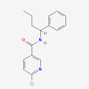 molecular formula C16H17ClN2O B2553118 6-chloro-N-(1-phenylbutyl)pyridine-3-carboxamide CAS No. 1015987-12-8