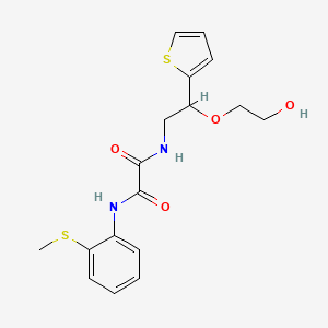 molecular formula C17H20N2O4S2 B2553119 N1-(2-(2-hydroxyethoxy)-2-(thiophen-2-yl)ethyl)-N2-(2-(methylthio)phenyl)oxalamide CAS No. 2034313-15-8