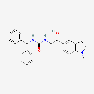 1-Benzhydryl-3-(2-hydroxy-2-(1-methylindolin-5-yl)ethyl)urea