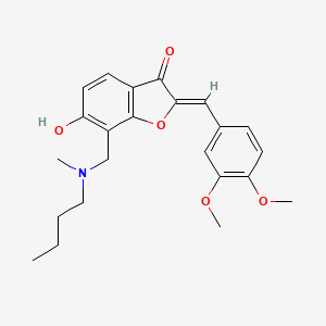 (2Z)-7-{[butyl(methyl)amino]methyl}-2-(3,4-dimethoxybenzylidene)-6-hydroxy-1-benzofuran-3(2H)-one