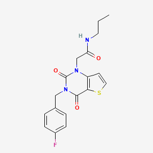 2-(3-(4-fluorobenzyl)-2,4-dioxo-3,4-dihydrothieno[3,2-d]pyrimidin-1(2H)-yl)-N-propylacetamide