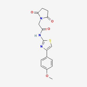 molecular formula C16H15N3O4S B2553163 2-(2,5-dioxopyrrolidin-1-yl)-N-[4-(4-methoxyphenyl)-1,3-thiazol-2-yl]acetamide CAS No. 361167-69-3
