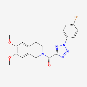 molecular formula C19H18BrN5O3 B2553167 (2-(4-bromophenyl)-2H-tetrazol-5-yl)(6,7-dimethoxy-3,4-dihydroisoquinolin-2(1H)-yl)methanone CAS No. 1396676-94-0