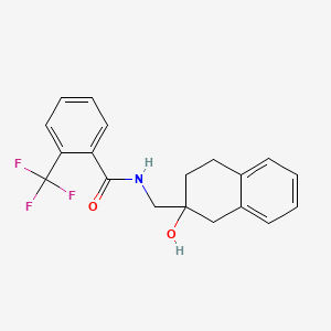 molecular formula C19H18F3NO2 B2553173 N-[(2-hydroxy-1,2,3,4-tetrahydronaphthalen-2-yl)methyl]-2-(trifluoromethyl)benzamide CAS No. 1421451-77-5