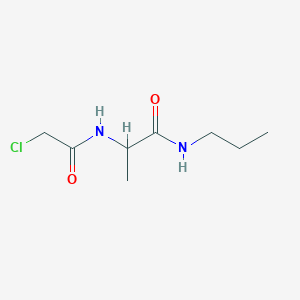 molecular formula C8H15ClN2O2 B2553182 2-(2-Chloroacetamido)-N-propylpropanamide CAS No. 1008576-29-1