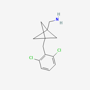 molecular formula C13H15Cl2N B2553184 [3-[(2,6-Dichlorophenyl)methyl]-1-bicyclo[1.1.1]pentanyl]methanamine CAS No. 2287279-90-5