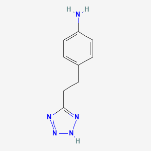 molecular formula C9H11N5 B2553189 4-[2-(1H-四唑-5-基)乙基]苯胺 CAS No. 1159696-59-9