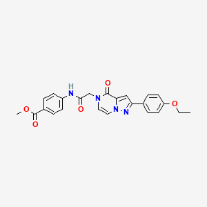 molecular formula C24H22N4O5 B2553191 4-(2-(2-(4-乙氧苯基)-4-氧代吡唑并[1,5-a]哒嗪-5(4H)-基)乙酰氨基)苯甲酸甲酯 CAS No. 941938-50-7