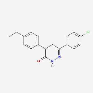 molecular formula C18H17ClN2O B2553198 6-(4-chlorophenyl)-4-(4-ethylphenyl)-4,5-dihydro-3(2H)-pyridazinone CAS No. 344282-44-6