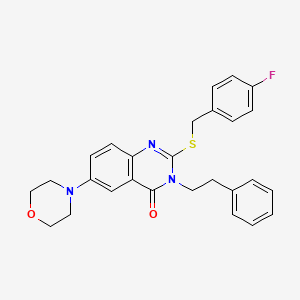 2-((4-fluorobenzyl)thio)-6-morpholino-3-phenethylquinazolin-4(3H)-one