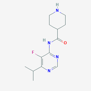 N-(5-Fluoro-6-propan-2-ylpyrimidin-4-yl)piperidine-4-carboxamide