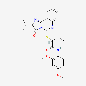 N-(2,4-dimethoxyphenyl)-2-((2-isopropyl-3-oxo-2,3-dihydroimidazo[1,2-c]quinazolin-5-yl)thio)butanamide