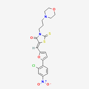 (Z)-5-((5-(2-chloro-4-nitrophenyl)furan-2-yl)methylene)-3-(3-morpholinopropyl)-2-thioxothiazolidin-4-one