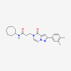 N-cycloheptyl-3-[2-(3,4-dimethylphenyl)-4-oxopyrazolo[1,5-a]pyrazin-5(4H)-yl]propanamide