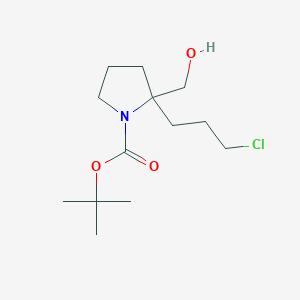 Tert-butyl 2-(3-chloropropyl)-2-(hydroxymethyl)pyrrolidine-1-carboxylate