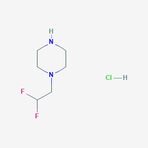 molecular formula C6H13ClF2N2 B2553213 1-(2,2-Difluoro-ethyl)-piperazine hydrochloride CAS No. 184042-64-6