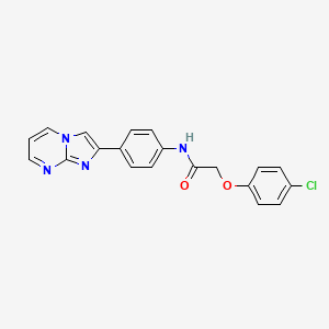 2-(4-chlorophenoxy)-N-(4-(imidazo[1,2-a]pyrimidin-2-yl)phenyl)acetamide