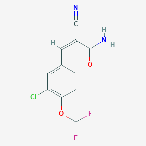 (Z)-3-[3-chloro-4-(difluoromethoxy)phenyl]-2-cyanoprop-2-enamide