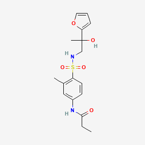 N-(4-(N-(2-(furan-2-yl)-2-hydroxypropyl)sulfamoyl)-3-methylphenyl)propionamide