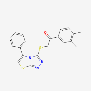 1-(3,4-Dimethylphenyl)-2-((5-phenylthiazolo[2,3-c][1,2,4]triazol-3-yl)thio)ethanone