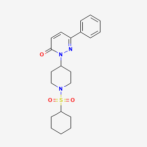 B2553235 2-(1-Cyclohexylsulfonylpiperidin-4-yl)-6-phenylpyridazin-3-one CAS No. 2379952-51-7