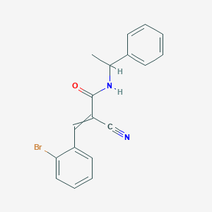 3-(2-bromophenyl)-2-cyano-N-(1-phenylethyl)prop-2-enamide
