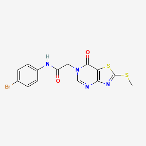 N-(4-bromophenyl)-2-(2-(methylthio)-7-oxothiazolo[4,5-d]pyrimidin-6(7H)-yl)acetamide