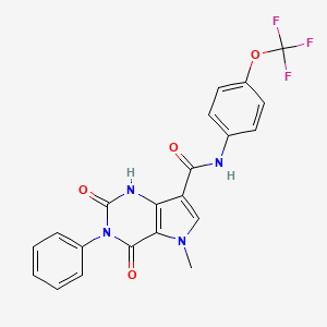 5-methyl-2,4-dioxo-3-phenyl-N-(4-(trifluoromethoxy)phenyl)-2,3,4,5-tetrahydro-1H-pyrrolo[3,2-d]pyrimidine-7-carboxamide