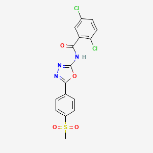 2,5-dichloro-N-(5-(4-(methylsulfonyl)phenyl)-1,3,4-oxadiazol-2-yl)benzamide