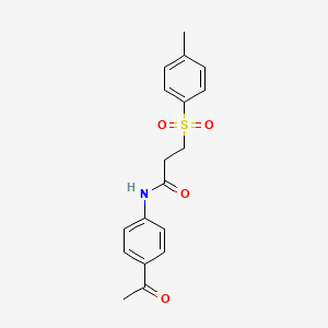 N-(4-acetylphenyl)-3-(4-methylbenzenesulfonyl)propanamide