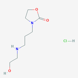 3-[3-(2-Hydroxyethylamino)propyl]-1,3-oxazolidin-2-one;hydrochloride