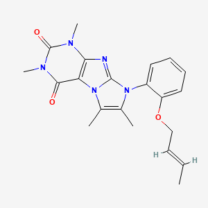 6-[2-[(E)-but-2-enoxy]phenyl]-2,4,7,8-tetramethylpurino[7,8-a]imidazole-1,3-dione