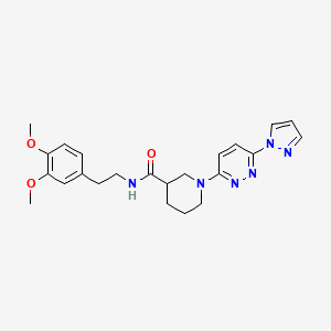 1-(6-(1H-pyrazol-1-yl)pyridazin-3-yl)-N-(3,4-dimethoxyphenethyl)piperidine-3-carboxamide