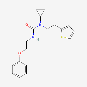 1-Cyclopropyl-3-(2-phenoxyethyl)-1-(2-(thiophen-2-yl)ethyl)urea