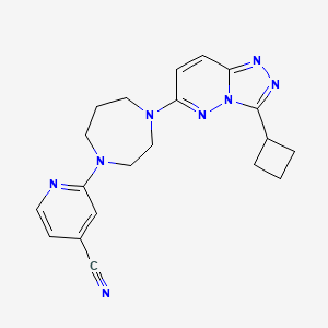 B2553275 2-[4-(3-Cyclobutyl-[1,2,4]triazolo[4,3-b]pyridazin-6-yl)-1,4-diazepan-1-yl]pyridine-4-carbonitrile CAS No. 2379977-41-8