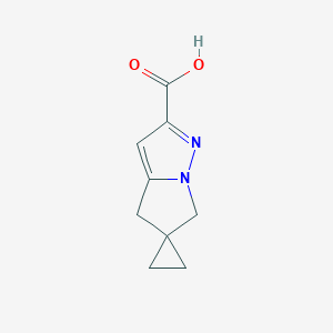 molecular formula C9H10N2O2 B2553280 4'H,6'H-Spiro[cyclopropane-1,5'-pyrrolo[1,2-b]pyrazole]-2'-carboxylic acid CAS No. 2287271-02-5