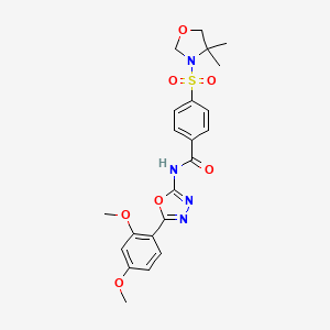 molecular formula C22H24N4O7S B2553293 N-[5-(2,4-dimethoxyphenyl)-1,3,4-oxadiazol-2-yl]-4-[(4,4-dimethyl-1,3-oxazolidin-3-yl)sulfonyl]benzamide CAS No. 533870-45-0