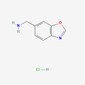 molecular formula C8H9ClN2O B2553294 6-(Aminomethyl)benzoxazole Hydrochloride CAS No. 1956341-07-3