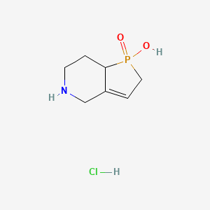 molecular formula C7H13ClNO2P B2553295 1-hydroxy-1H,2H,4H,5H,6H,7H,7aH-1lambda5-phospholo[3,2-c]pyridin-1-one hydrochloride CAS No. 1955540-27-8
