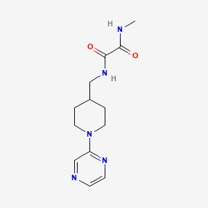 molecular formula C13H19N5O2 B2553303 N1-methyl-N2-((1-(pyrazin-2-yl)piperidin-4-yl)methyl)oxalamide CAS No. 1396794-27-6