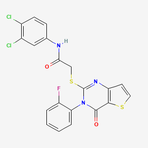 N-(3,4-dichlorophenyl)-2-{[3-(2-fluorophenyl)-4-oxo-3,4-dihydrothieno[3,2-d]pyrimidin-2-yl]sulfanyl}acetamide