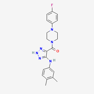 (5-((3,4-dimethylphenyl)amino)-1H-1,2,3-triazol-4-yl)(4-(4-fluorophenyl)piperazin-1-yl)methanone